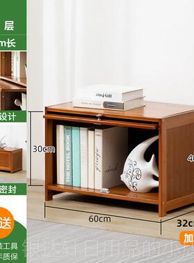 高档木马人带门书柜实合木展示柜子楼梯非自由组格子柜陈下列防尘
