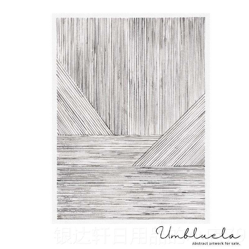 高档懒地伞厅 奶油风象简约抽装饰画客大幅莫兰迪色挂画卧室艺术