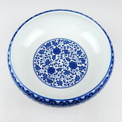 高档景镇陶德瓷器荷 青水浅金鱼缸乌龟缸盆花睡花莲植物水仙家居