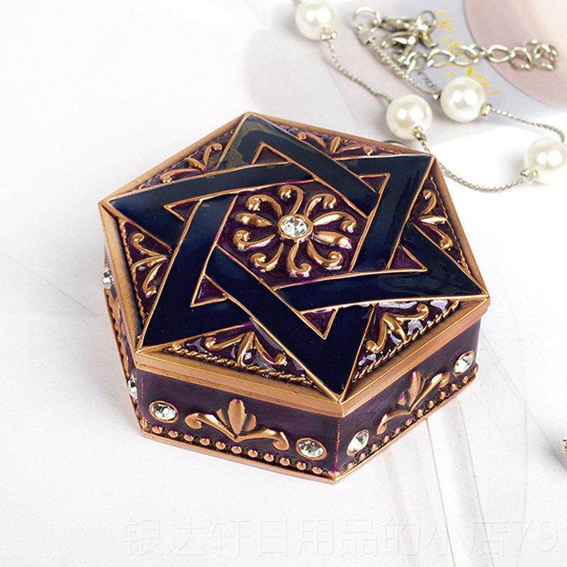 高档创意 珠戒指耳环耳钉首宝饰盒公饰主欧式收韩国手品纳盒小号