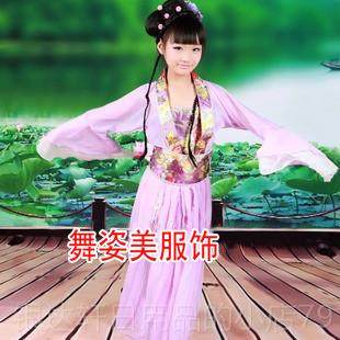 高档少梦儿古装儿童款陵十二钗红表楼古金装古筝古装小品演演出服