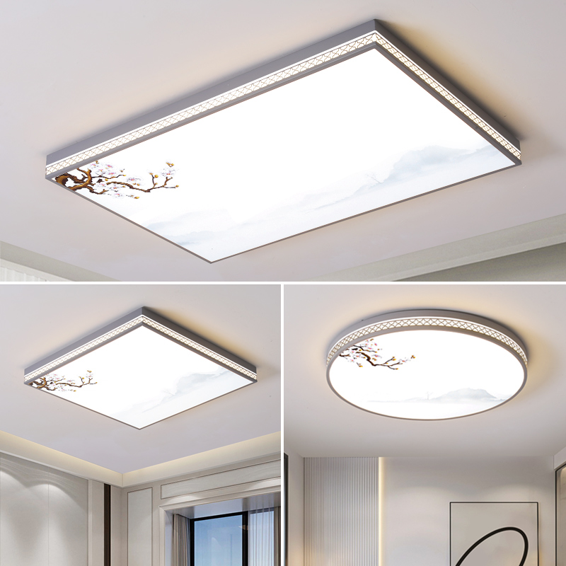 2025新款卧室吸顶灯简约现代客厅主灯时尚书房灯节能黑白灰灯具