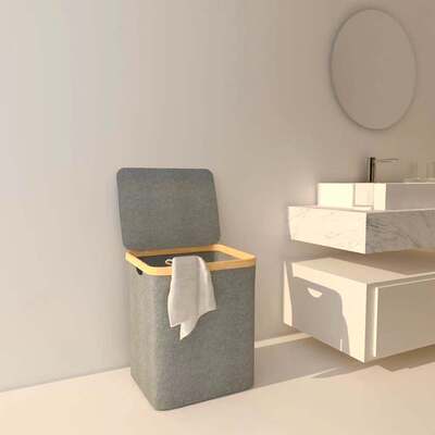 设计兔脏衣篮洗衣篓篮简约家用衣物收纳筐浴室带盖可折叠防水