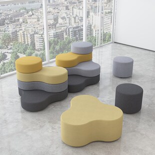 创意异形沙发凳商场休息区接待室等候椅办公室会客洽谈桌组合座椅