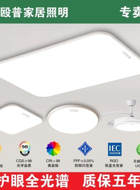 OP殴普led吸顶灯长方形客厅灯2025新款全光谱卧室书房餐厅灯具