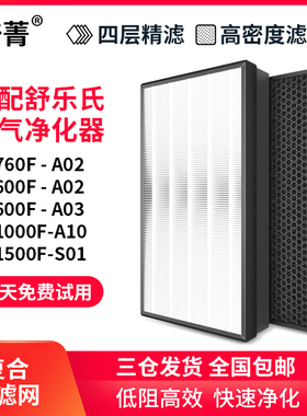 适配舒乐氏空气净化器滤芯KJ760F-A02/KJ600F-A03滤网KJ1000F-A10