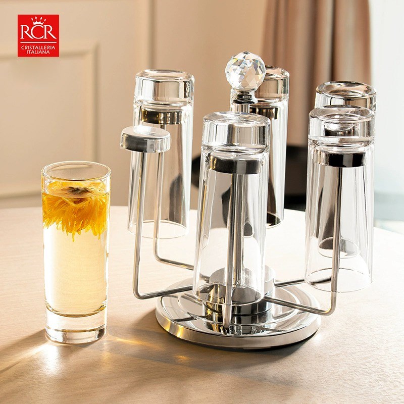 意大利rcr水晶杯子玻璃杯家用喝水杯高?感?奢泡?茶杯家用套?