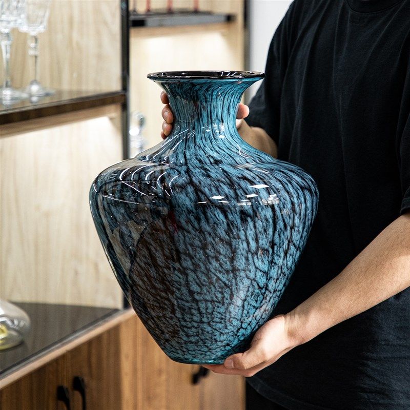 中式高档花瓶家庭客厅电视剧餐桌摆件插花现代简约陶瓷工艺装饰品