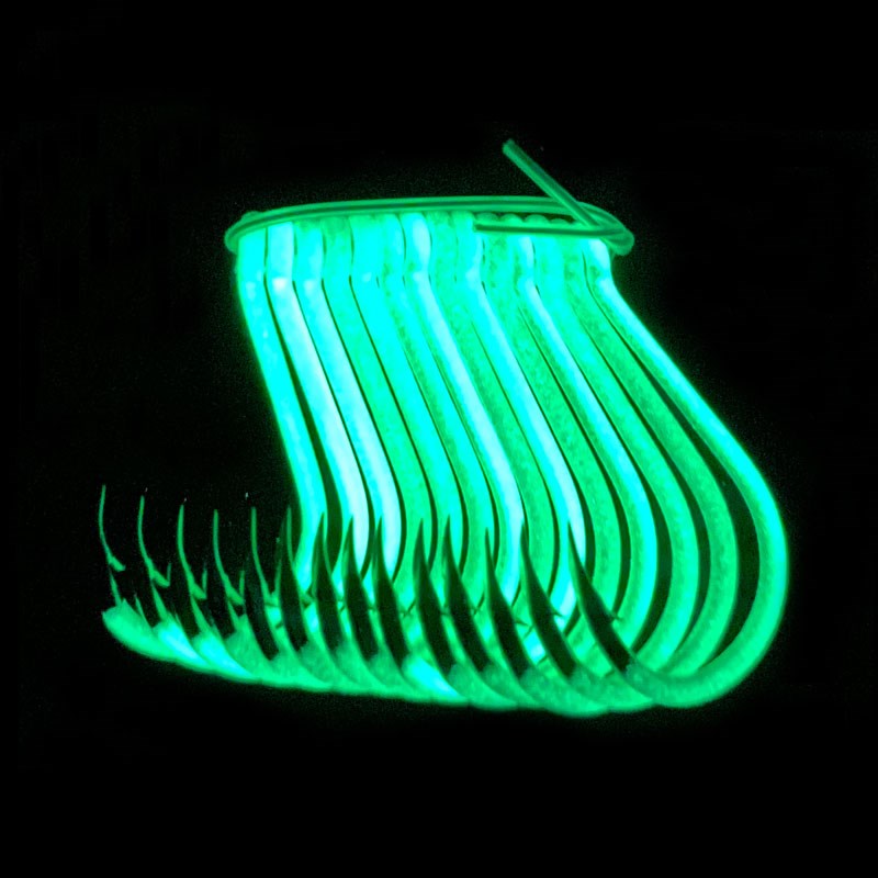 BKK夜光管付千又钩夜光歪嘴有倒刺海钓船钓矶钓石斑黄鸡黄鱼鱼钩