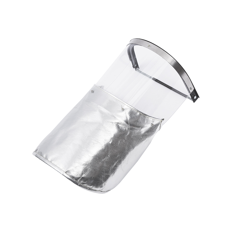 加长款铝箔面罩耐高温炼钢工业冶炼电焊隔热防火花头戴防护罩面具