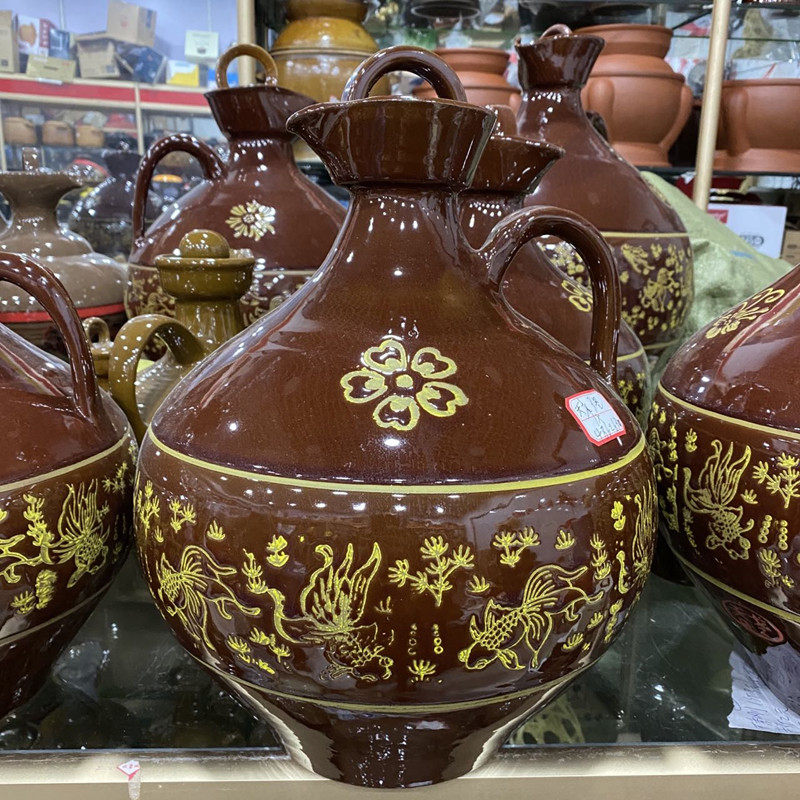 贵州酒坛酒瓶酒壶酒缸天戈酒壶陶瓷酒罐子酒坛子土陶摆件密封空瓶