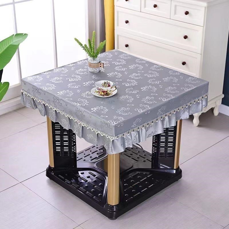 电炉罩套防水防油正方形桌布防水防烫桌垫麻将桌套免洗皮革取暖套