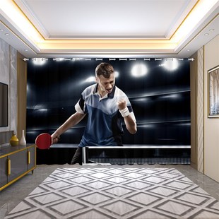 来图定制兵乓球隔断帘体育球馆俱乐部背景专用窗帘布遮光2025新款