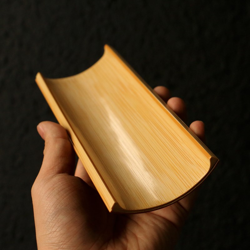 精工纯手工制作天然十几年老玉竹茶则竹雕竹制醒茶荷竹茶具茶道具