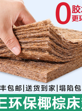 天然棕垫床垫环保椰粽偏硬护脊腰纯乳胶3d纤维租房薄家用软定制厚