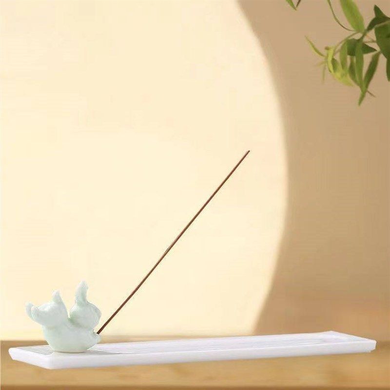 【喜香】中式兔子香插香座陶瓷摆件创意家用室内玉兔线香香托中秋,家居饰品,香托/香盘/香座/香插,淘宝优惠券,粉丝福利购,淘宝优惠卷