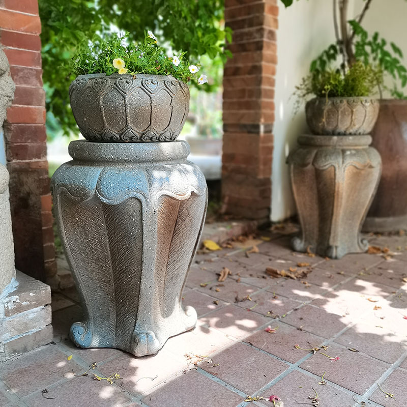 花盆底座中式盆景石墩庭院门口院子室外造景花园装饰落地式摆件