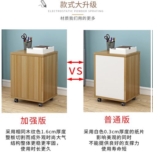 木质资料柜带锁抽屉柜桌下移动矮柜办公文件柜收纳储物柜活动柜子