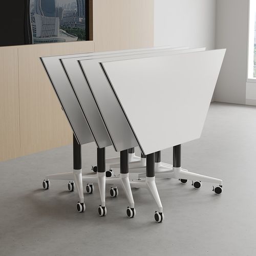 折叠培训桌椅组合拼接长条桌折叠会议桌培训室课桌移动教室办公桌