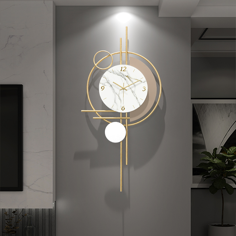 2023新款饭厅装饰时钟挂墙客厅钟表简约现代挂钟创意艺术大气挂表