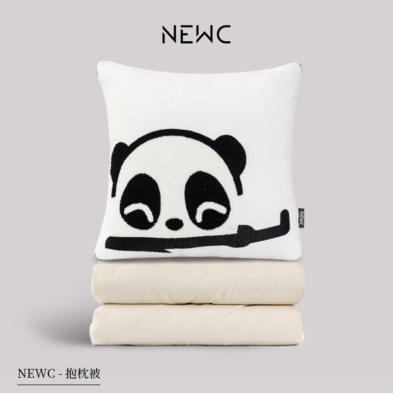 新宸优品可爱卡通熊猫花花高端抱枕被子两用女生睡觉多功能靠枕,居家布艺,抱枕被,淘宝优惠券,粉丝福利购,淘宝优惠卷