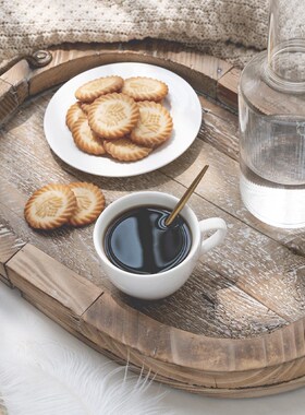 侘寂风木质托盘仿古茶盘下午茶点心盘收纳木盘民宿果盘装饰摆件