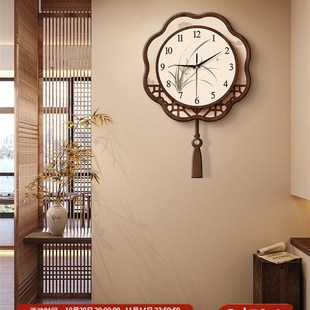 宋氏美学客厅钟表画创意静音电子表挂墙高级感装饰画餐厅时钟挂画