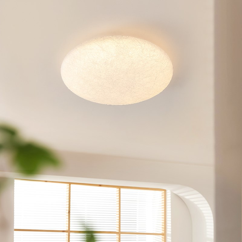 复古仿生蚕丝吸顶灯设计师法式奶油风主卧室灯高级感书房灯具casa
