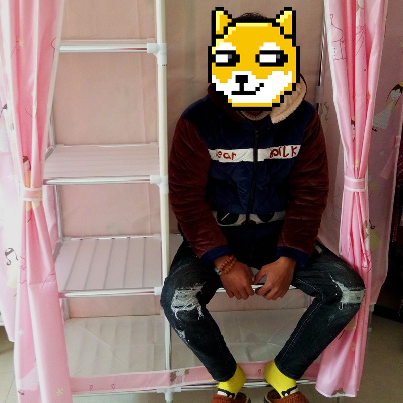 简易衣柜组装布艺家用卧室布衣柜出租房钢管加粗加固收纳挂衣橱m