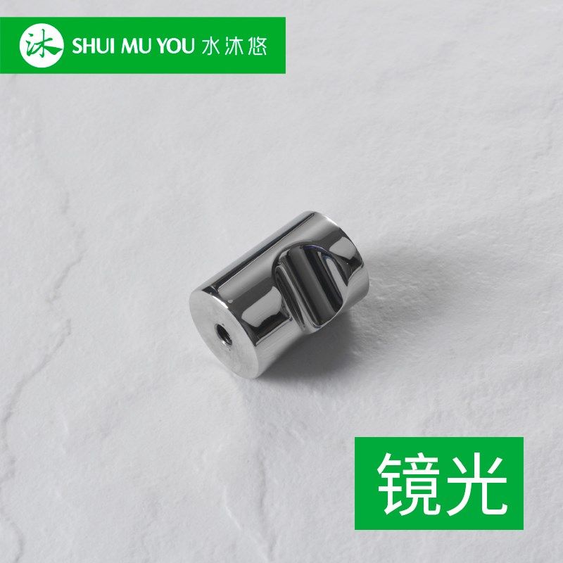 水沐悠玻璃浴室门304不锈钢淋浴房拉手把手单粒 单孔镜光L4F25DB
