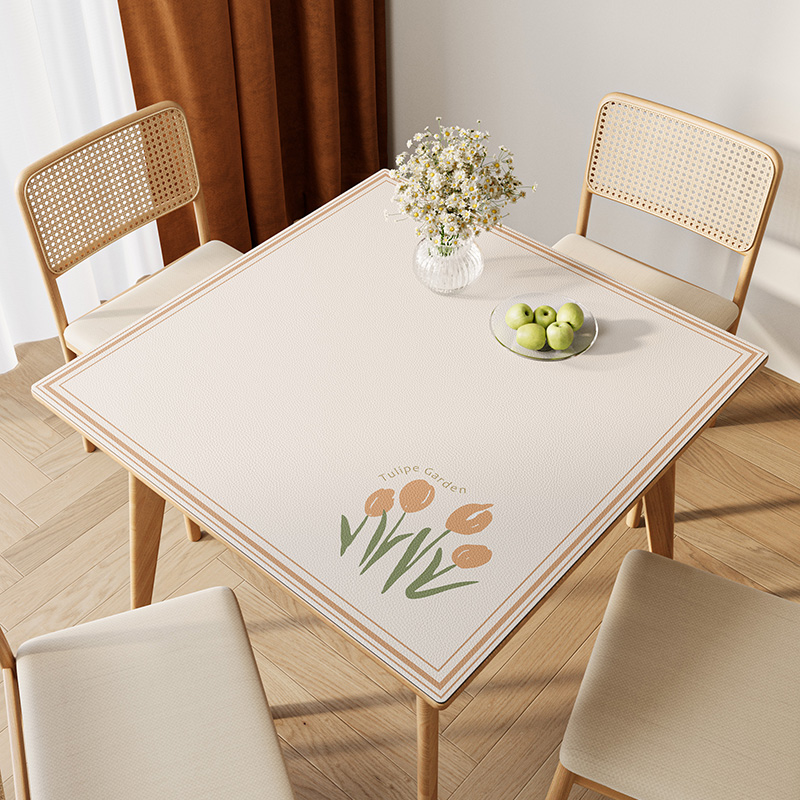 正方形桌布皮革防水防油防烫四方桌子餐桌垫小茶几饭桌八仙桌垫子