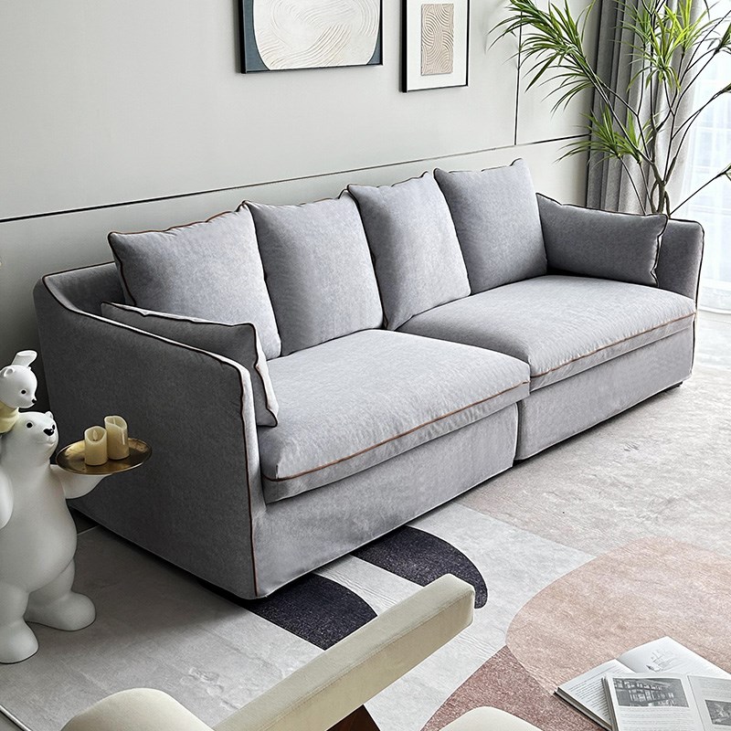 一森帕尼尼布艺沙发客厅大小户型直排现代简约云朵可拆洗布艺沙发