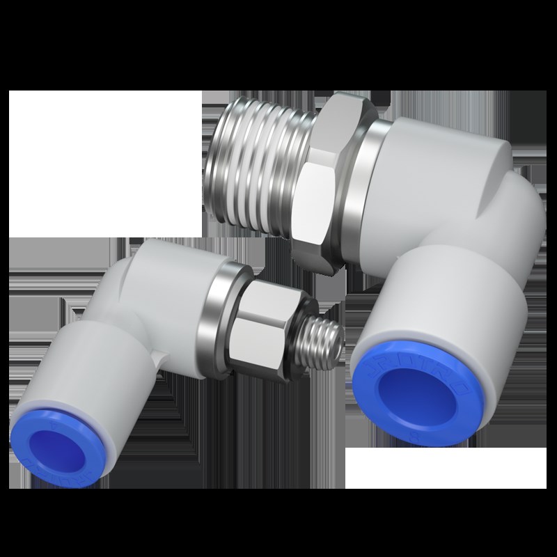 30度高速旋转气管气动快插接头弯头直通KSL8-02/-M5/KSH-01/M5