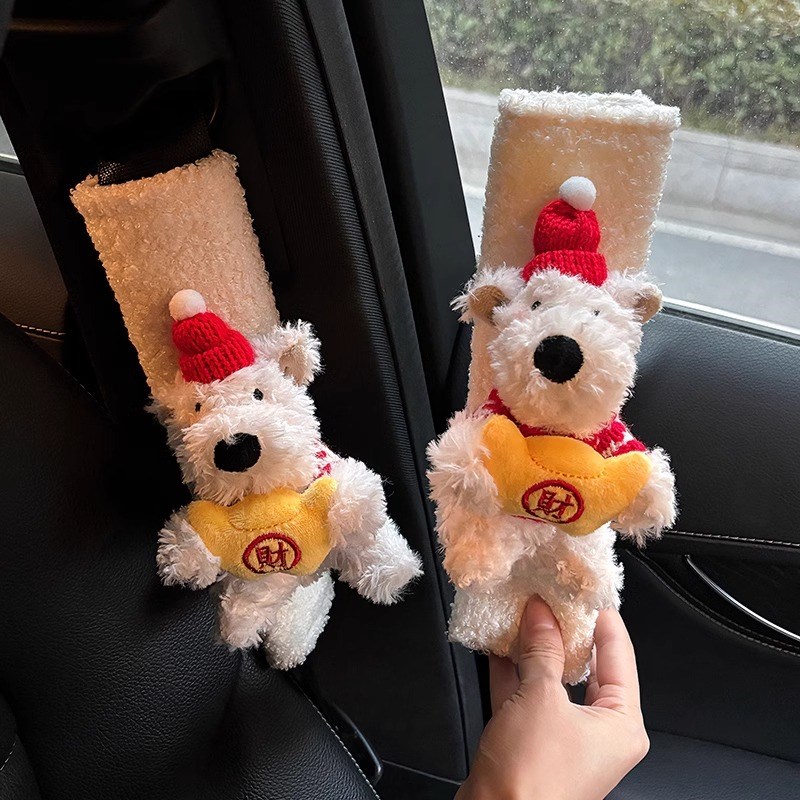 车内怀挡装饰转向灯玩偶车内饰品摆件车载西高地狗雨刮器挂档车饰