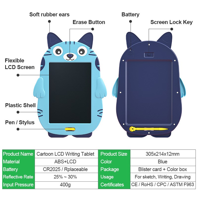 工厂直营卡通画板液晶手写板L电子小黑板家用手绘板儿童写字板