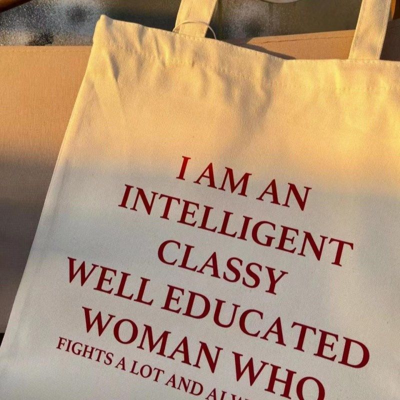 高知悍妇帆布包袋上班通勤高级感高质量大容结实文创艺女士带拉链