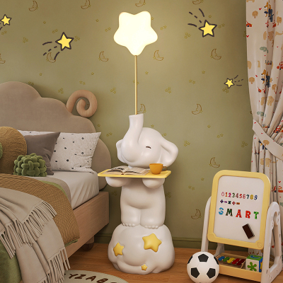 大象客厅卧室儿童房沙发边几摆件落地灯床头柜一体乔迁新居装饰品