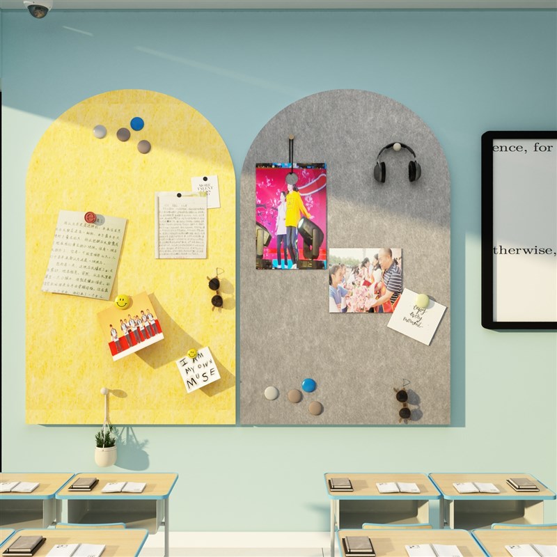 班级布置教室装饰学习园地毛毡板文化墙公告栏照片展示荣誉贴纸画