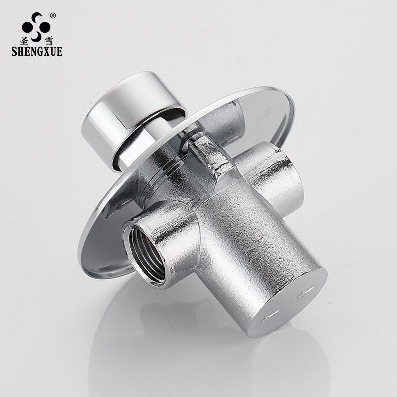 圣雪 小便斗暗装手按式冲洗小便池埋墙延时小便器冲水配件