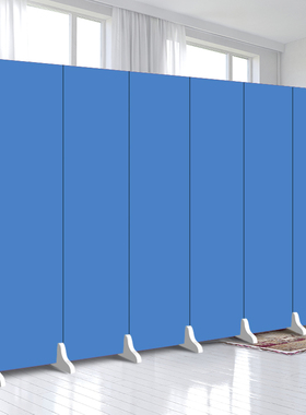 白灰色纯色黑色蓝色背景屏风隔断折叠移动简约现代公司办公室遮挡