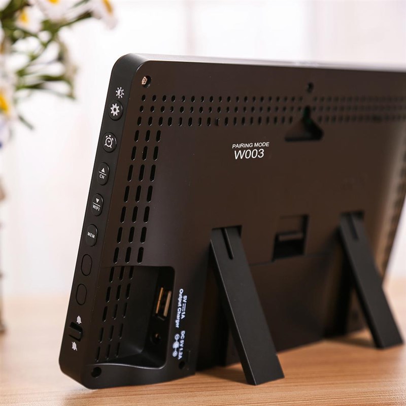 WF彩屏多功能气象钟W天气预报电子闹钟室内外温度湿度风速挂钟