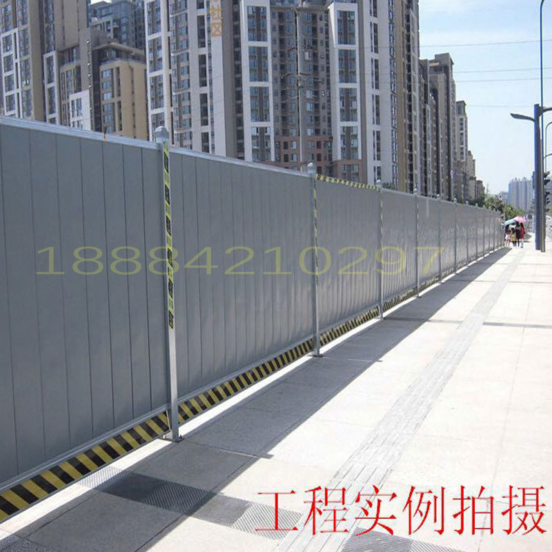 市政建筑工地道路工程彩钢围挡施工挡板草坪临时围墙PVC围栏护栏