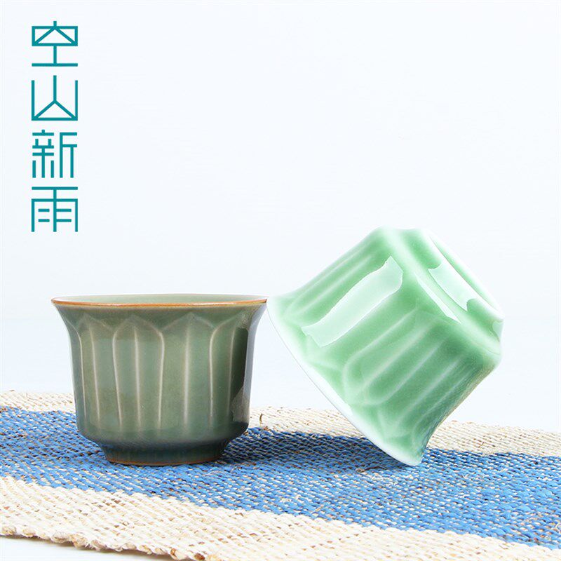 精品龙泉青瓷茶具功夫茶杯陶瓷品茗杯哥窑单杯紫砂汝窑茶碗小茶杯