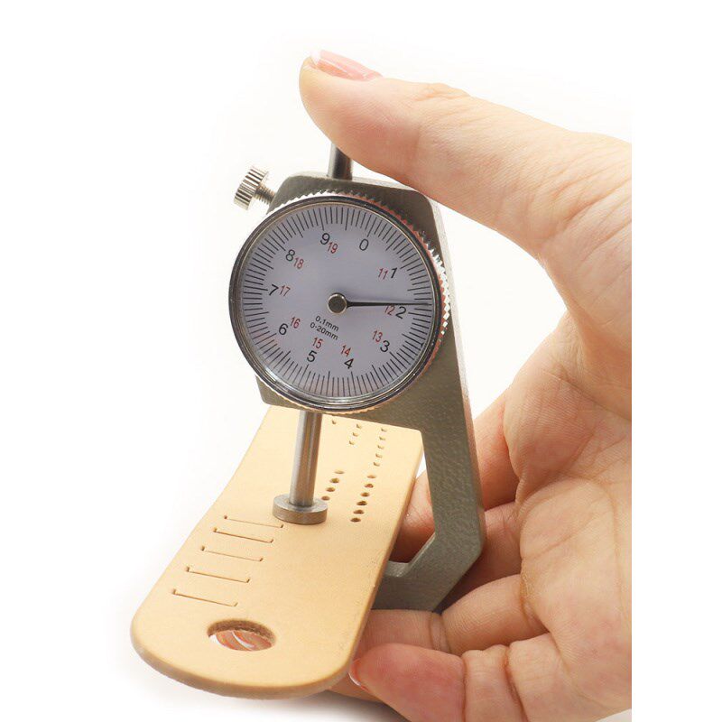 皮革厚度测量仪 测厚仪平头尖头0-10mm0-20mmDIY手工皮革测厚工具