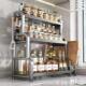 厨房调料品置物架台面多功能灶台油盐酱醋调料罐收纳架组合款