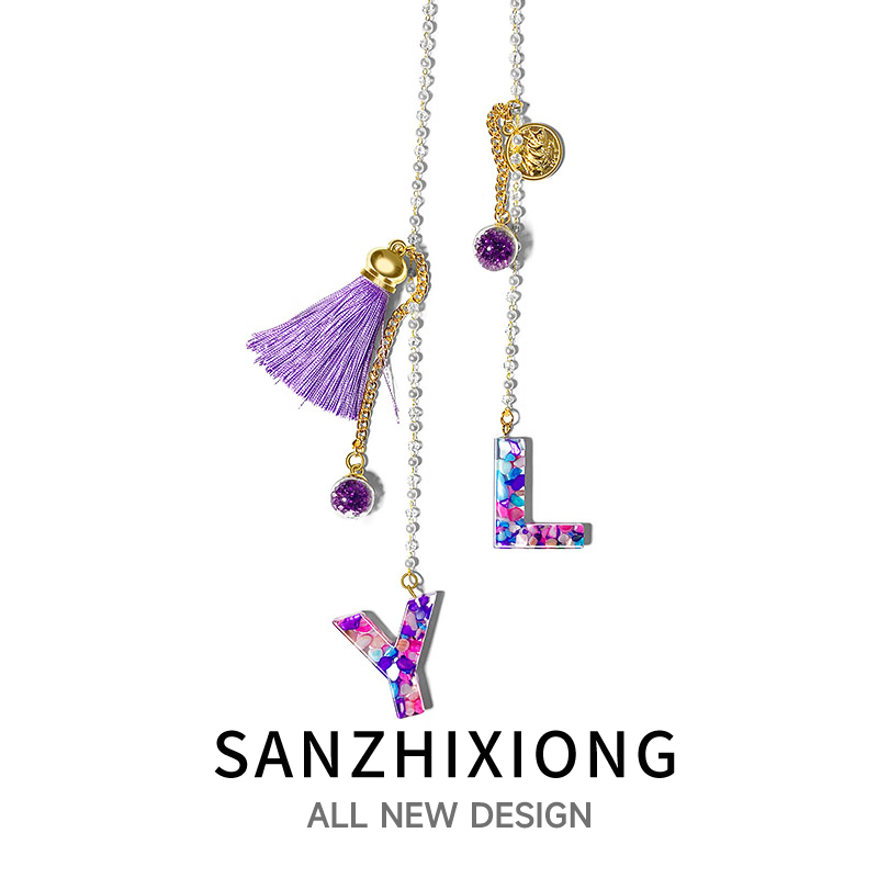 定制字母汽车挂件创意车载后视镜吊坠挂饰车内饰品挂式女车上挂件