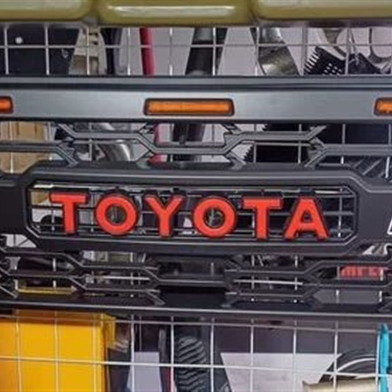 适用于陆巡L LC100改装前杠带灯中网GR标款前脸改装格栅装饰网