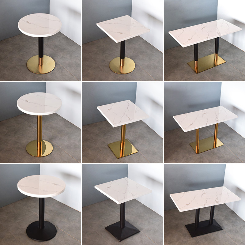 饭店餐饮店大理石餐桌奶茶店咖啡厅酒吧酒店饭厅桌子桌椅组合商用,住宅家具,大理石餐桌,淘宝优惠券,粉丝福利购,淘宝优惠卷