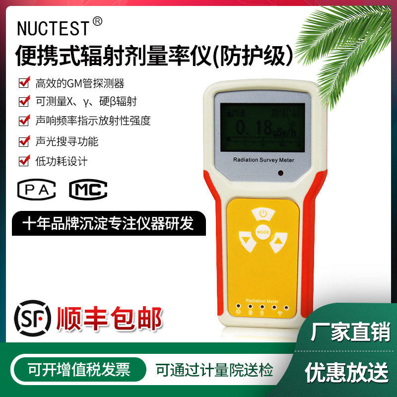 NT6106型X伽马核辐射检测仪剂量率仪电离巡检仪防护级辐射仪放射