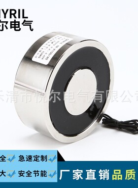 YR-P100/40交流式电磁铁 吸力240KG起重电磁铁 AC220V 吸盘电磁铁